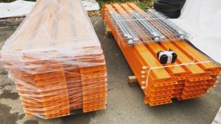 Naskladněno: Paletový skladový regál STOW 0+2, výška 300 cm, délka 850 cm, nosnost 2993 kg na pár nosníků - cena 15 600Kč...